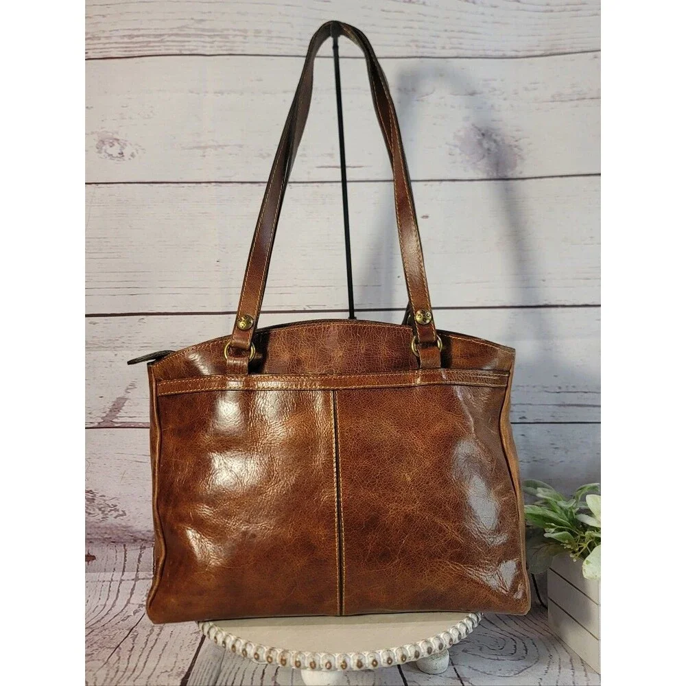 Authentic Patricia Nash Poppy Tote - Brown Italian Leather Bag